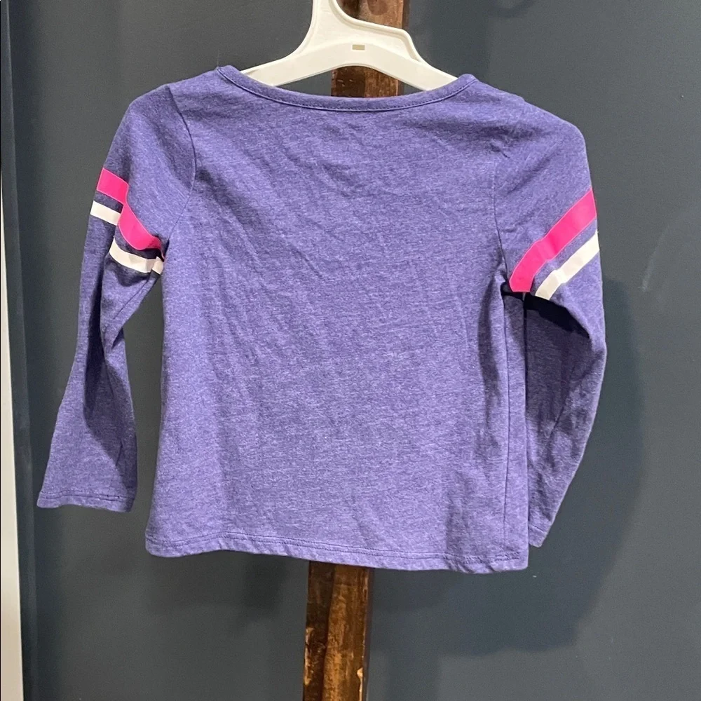 Paw Patrol Purple Long Sleeve Tee with Pink and White Stars